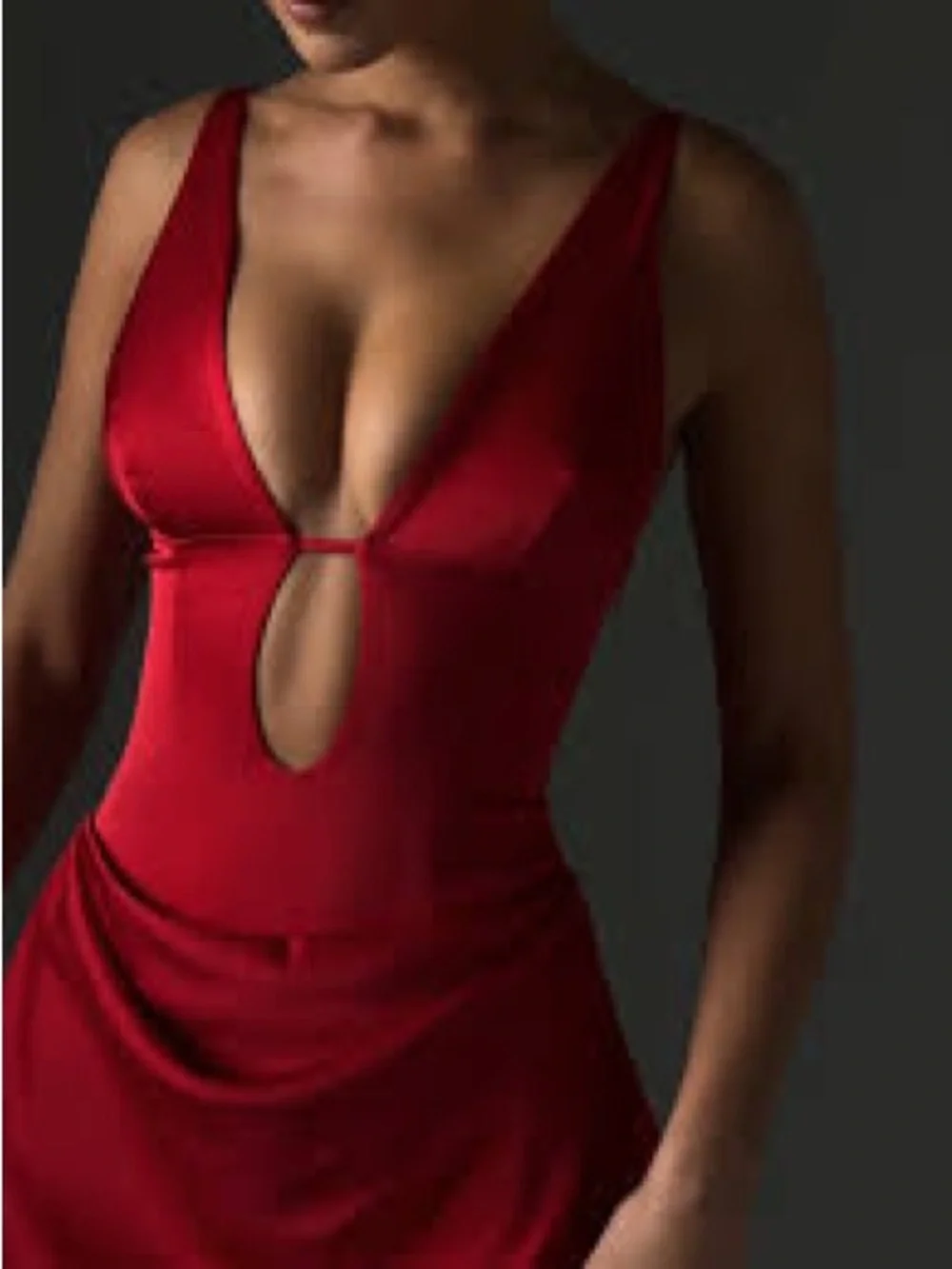 Oh Polly Cutout A-Line Mini Dress in Scarlet Red - Picture 5 of 11